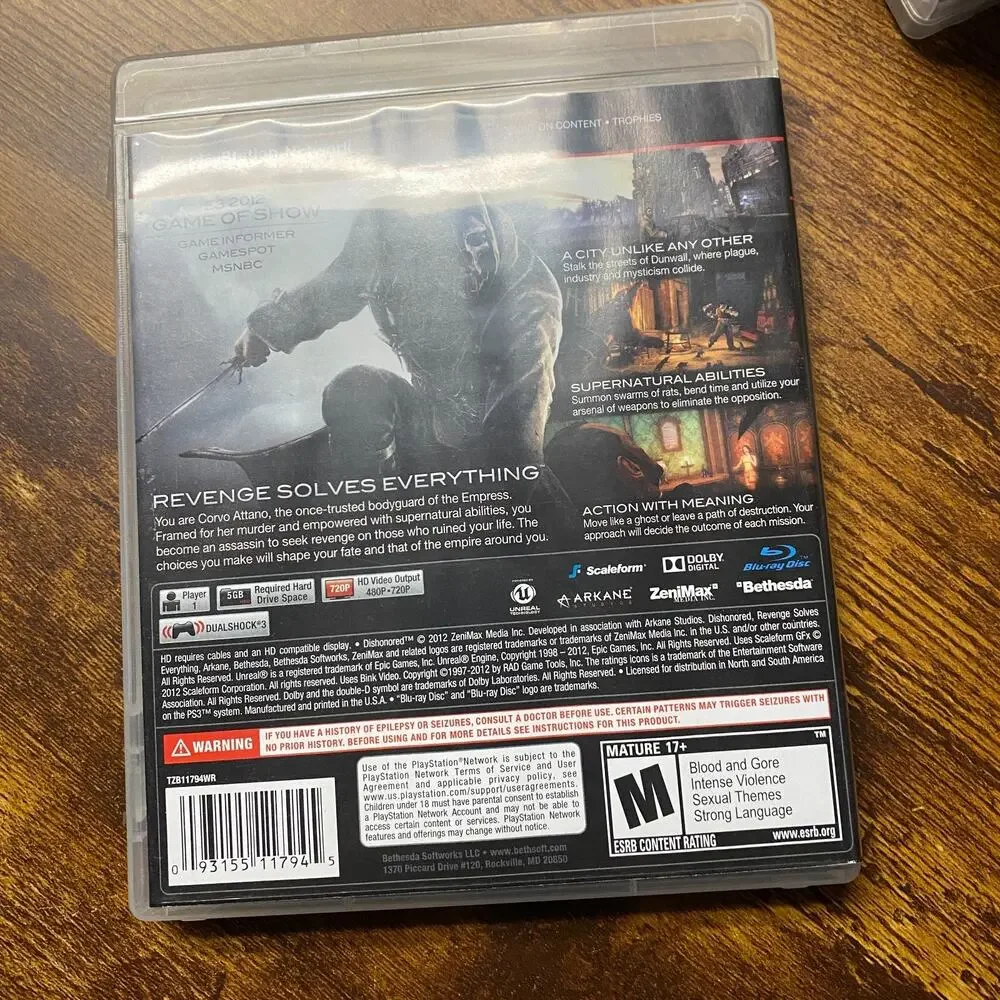 Dishonored (Sony PlayStation 3, 2012)
